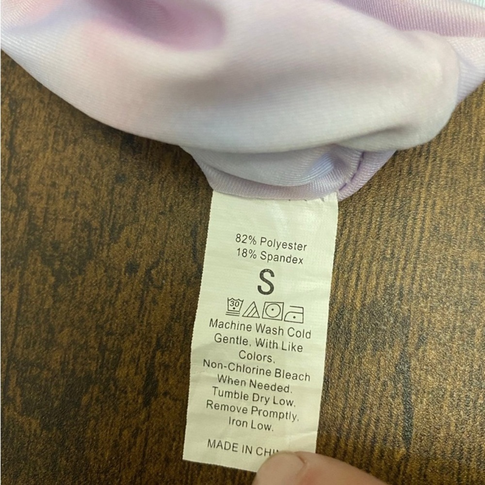 Women’s Pastel Tie Dye Two Piece Swim Suit - Picture 3 of 4